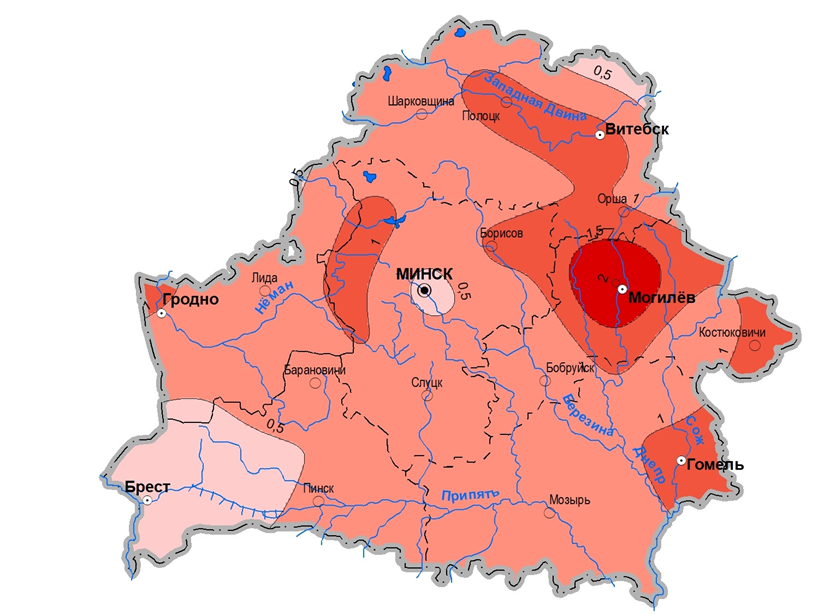 Карта осадков в гродно